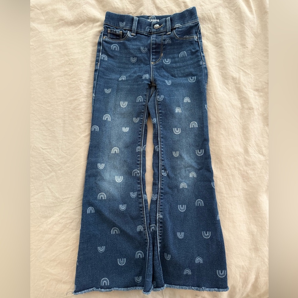 Wonder Nation Flare Jeggings in Blue Denim